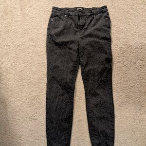 Black Leopard Print Jeans